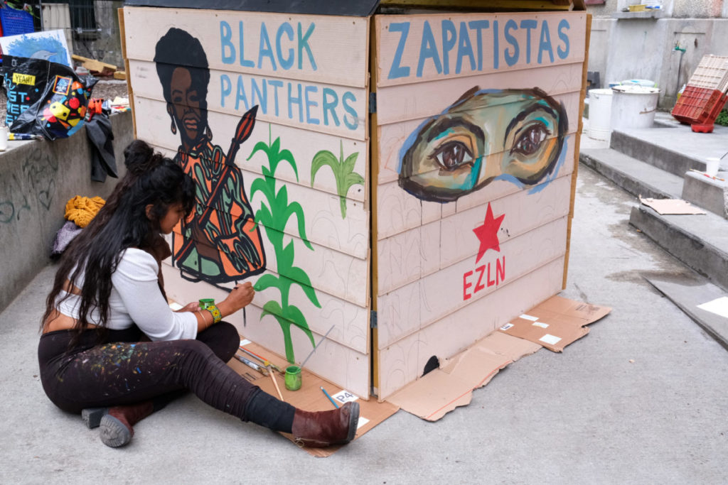 Journée d'accueil de l'escadron 421 zapatiste à la Parole errante